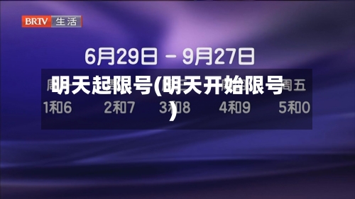 明天起限号(明天开始限号)
