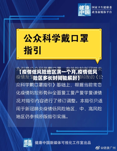 【疫情低风险地区满一个月,疫情低风险区多长时间能解封】