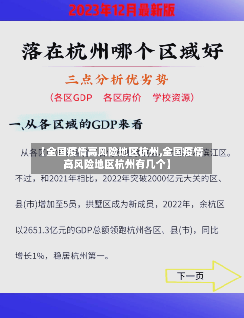 【全国疫情高风险地区杭州,全国疫情高风险地区杭州有几个】