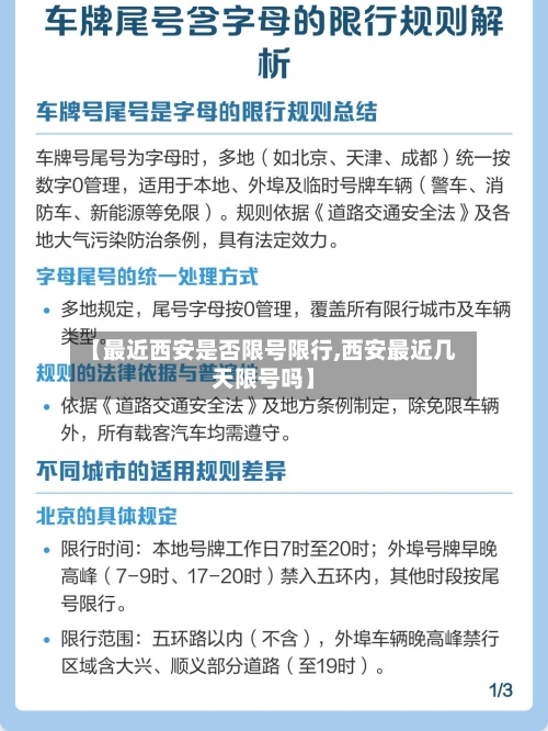 【最近西安是否限号限行,西安最近几天限号吗】